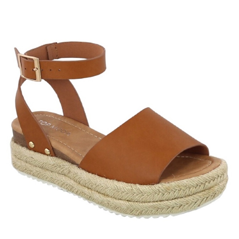 Candide Women's Open Toe Ankle Strap Espadrille